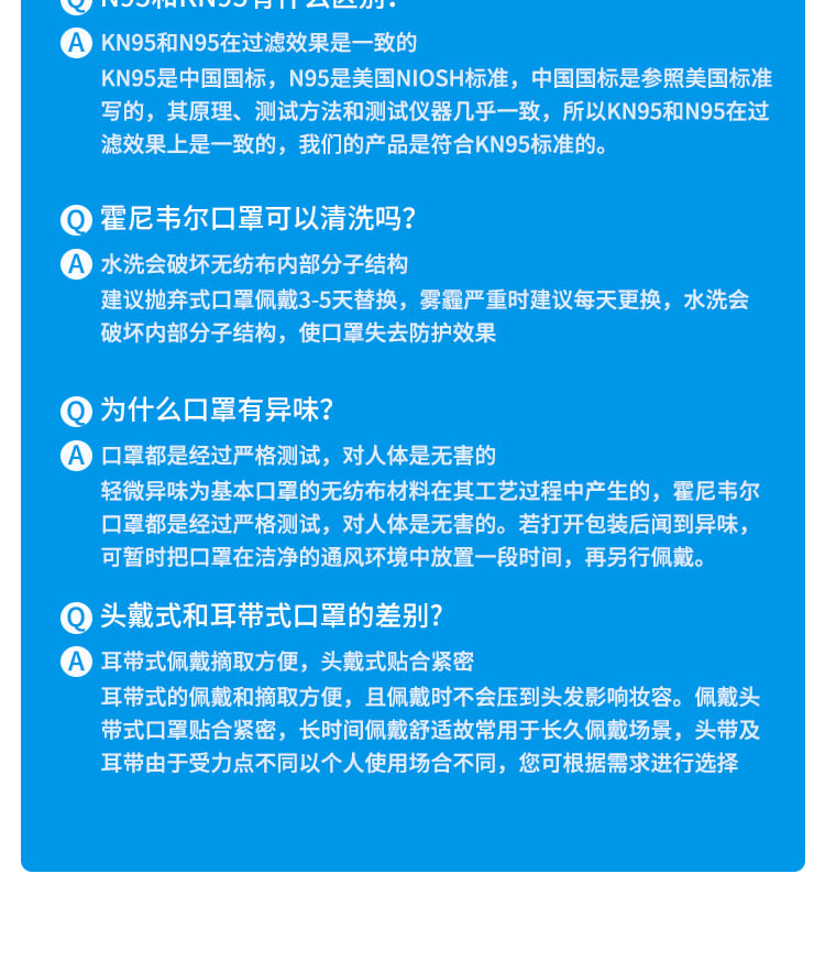霍尼韦尔（Honeywell） H950 KN95 折叠式口罩 (耳带式)